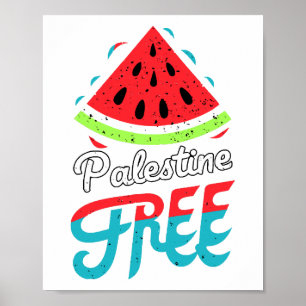 Poster Fatias Pacíficas Melancia Livre da Palestina - Apo