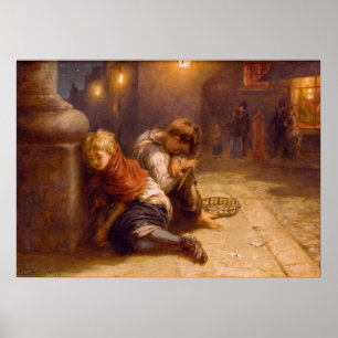 Pôster Fatigued Minstrels (1883) ~Augustus Edwin Mulready