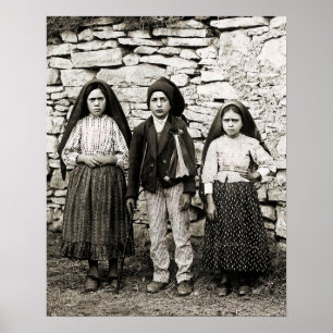 Poster Fatima Children Lucia Francisco e Jacinta
