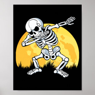 Poster Fato de Esqueleto Dabbing Dança Dab Homens Criança