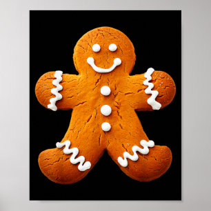 Poster Fato de Homem de Biscoito de Natal Engraçado Hallo