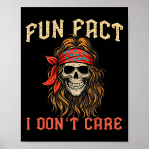 Poster Fato Divertido Eu Não Me Importo Com Esqueleto Eng