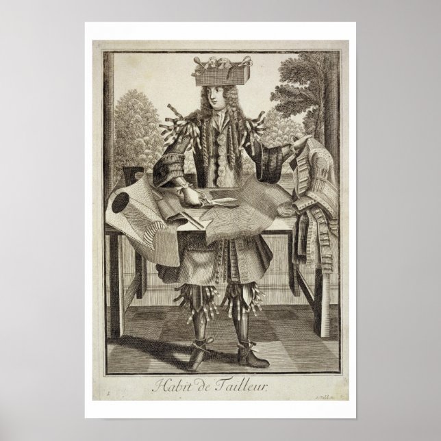 Poster Fato para um Alfaiate, pub. por Gerard Valck (1651 (Frente)