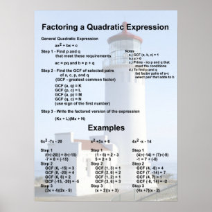 Poster Fatorando equações quadráticas