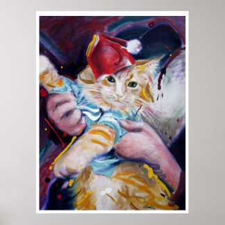Poster Fatso, prática de Gato de Teclado