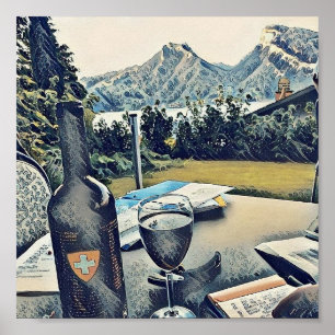 Poster Faulensee Suiça Bern Cantão Alps Montanha