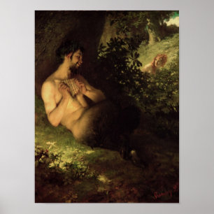 Poster Faun e ninfa, 1868