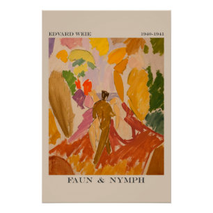Pôster Fauno e Ninfa 1941 por Edvard Weie