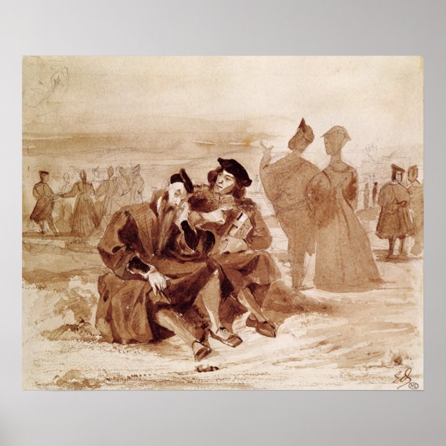 Poster Faust and Wagner in conversation in (Frente)