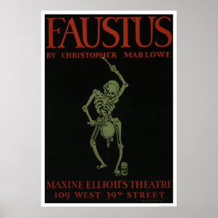 Pôster Faustus por Marlowe WPA 1936