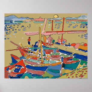 Poster Fauvismo, Barcos ao Sol