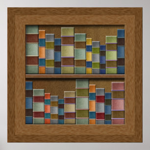 Pôster Faux Book Spines Shelf