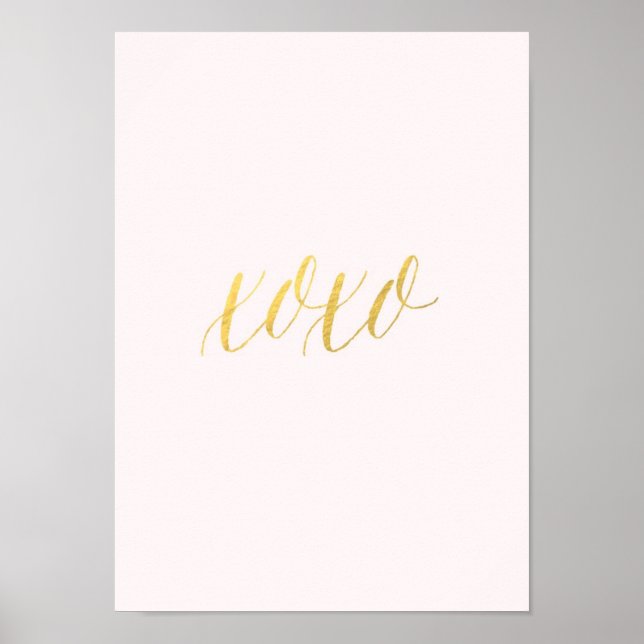 Poster faux gold foil XO print (Frente)