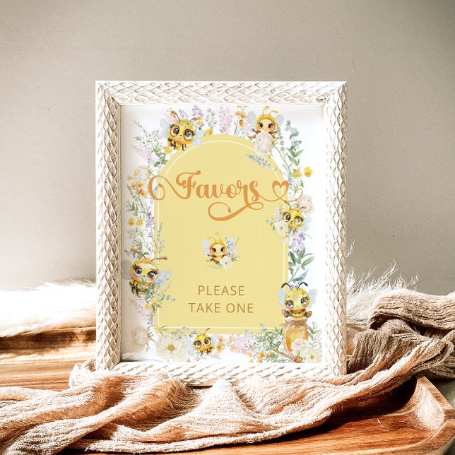 Poster Favor de Abelhas de Cuta de Aquarela (Criador carregado)