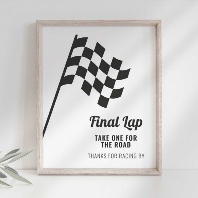 Poster Favor de Aniversário com Tema de Carro de Corrida (Criador carregado)