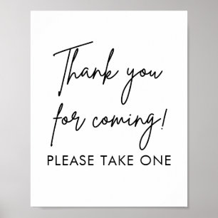 Poster Favor de casamento impresso, por favor, pegue um s