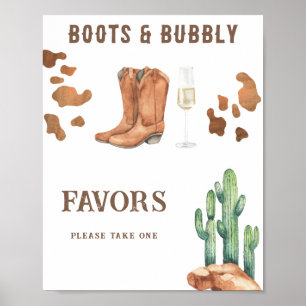 Poster Favor de casamento ocidental, por favor, pegue um