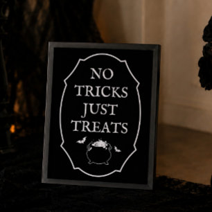 Poster Favor de Chá de Bebê Preto Halloween Goth