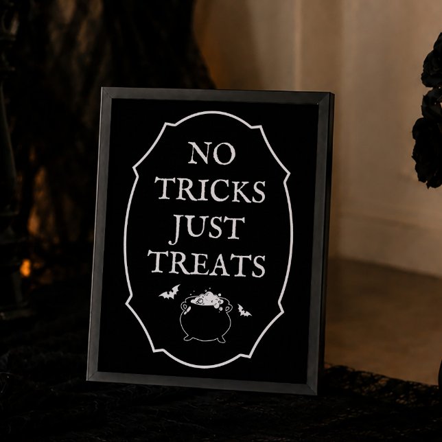 Poster Favor de Chá de Bebê Preto Halloween Goth (Criador carregado)