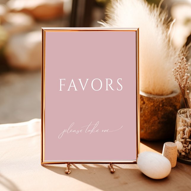 Poster Favor de Chá de Bebê Rosa Empoeirado Caprichoso (Criador carregado)