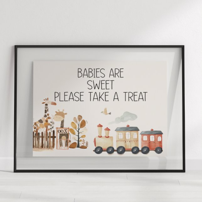 Poster Favor de Churrasco de Bebê de Animais da Creche do (Criador carregado)