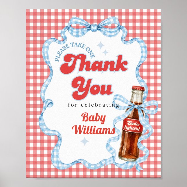 Poster Favor de Chuveirinho de Bebê She Ready Pop Soda (Frente)