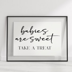 Poster Favor de Chuvinha de Bebê com Letra Moderna Simple