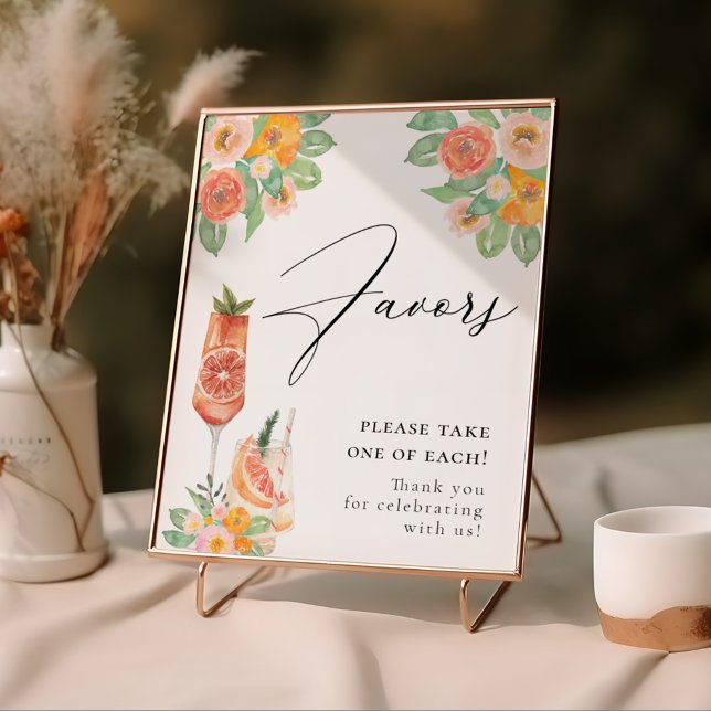 Poster Favor de Cocktail Brilhante Amor à Primeira Spritz (Criador carregado)