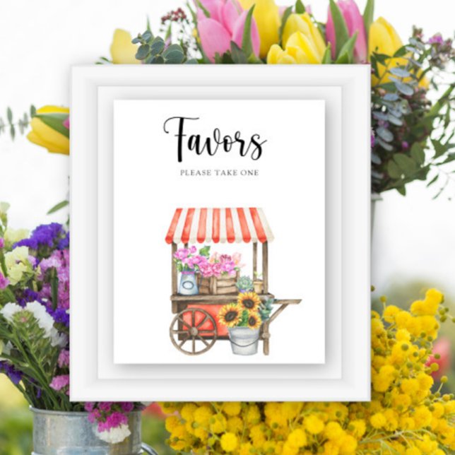 Poster Favor de flores cultivadas localmente para chá de  (Criador carregado)