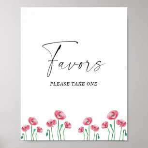 Poster Favor de noiva aquarela, por favor, pegue um poste