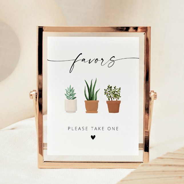 Poster Favor de Planta de Letra de Script Moderno e Elega (Criador carregado)