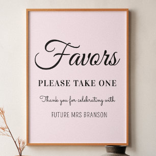 Poster Favor de Rosa Clara para Chá de Noiva 