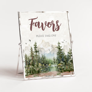 Poster Favor do Chá de fraldas das Montanhas Woodland