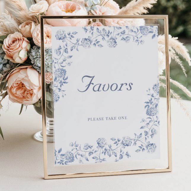 Poster Favor do Chá de panela Floral Chinoiserie (Criador carregado)