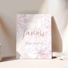 Poster Favor do Floco de Neve Rosa-chá de fraldas