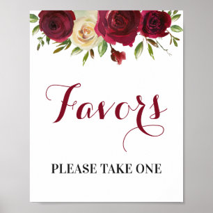 Poster Favor Favor Por Favor Leve Um Marsala Burgundy Fes