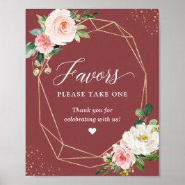 Poster Favor Pegue Um Rosa De Canela Floral