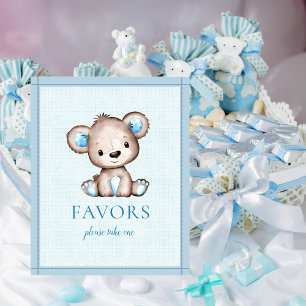 Poster Favorece Chá de fraldas de Urso Marrom Mesa