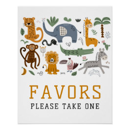 Pôster Favorece Dois Animais Safari Selvagens