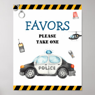Poster Favores da Festa de aniversário da polícia do garo