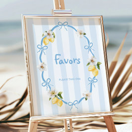 Poster Favores de Arcos Azuis de Limão-Mediterrâneo