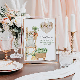 Poster Favores de Chás de fraldas Russos de Fazenda Cresc