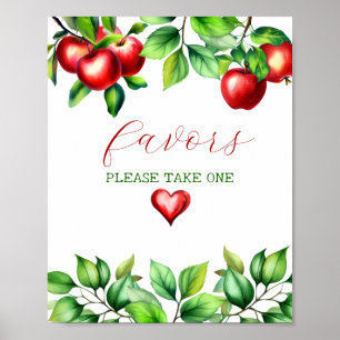 Poster Favores de Maçã Vermelha Greenary, Por Favor, Pegu