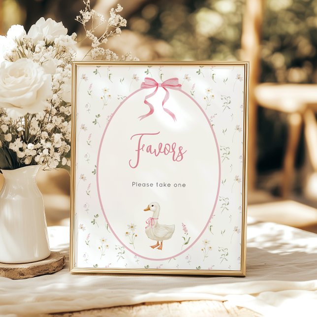 Poster Favores do Chá de fraldas de bobo de Ganso (Criador carregado)