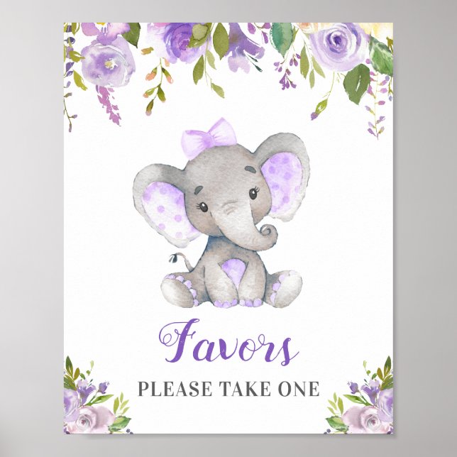 Poster Favores Tomam Uma Pequena Garota Elefante De Amend (Frente)
