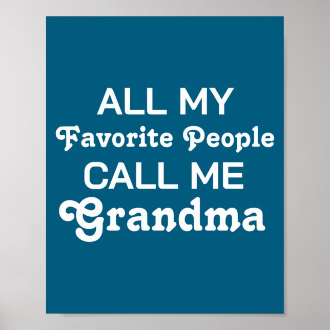 Poster Favorite People D Funny Grandma  (Frente)