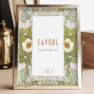 Poster Favoritos Assinam Convidados Vintage Art Nouveau p