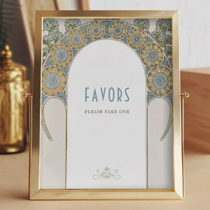 Poster Favoritos Assinam Convidados Vintage Art Nouveau p