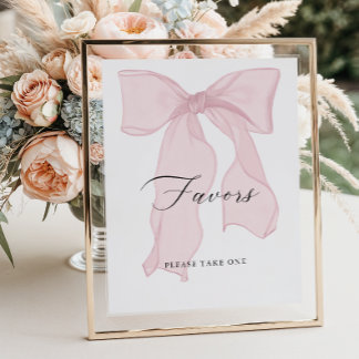 Poster Favoritos de Chá de fraldas de Arco rosa