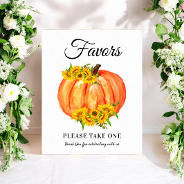 Poster Favoritos de Outono de Abóbora para Casamento de C